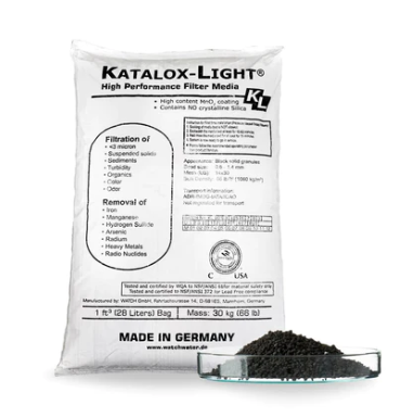 Filtro de arena + medios filtrantes ligeros Katalox Proceso de eliminación de hierro y manganeso de aguas subterráneas